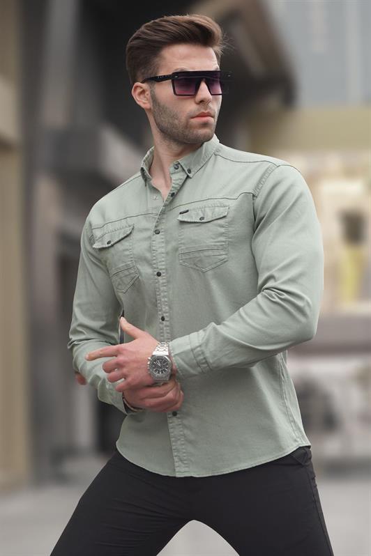 MDX Green Comfort Fit Gabardine Men's Shirt 6810 - Oviedo