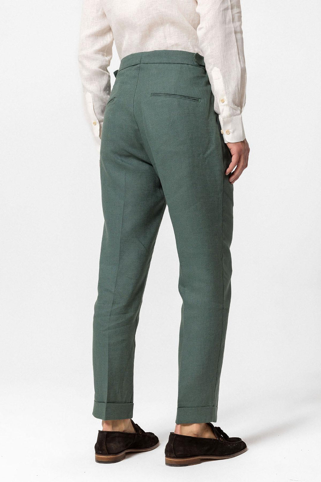 ANT High Waist 100% Linen Pleated Men's Pants - Bocholt