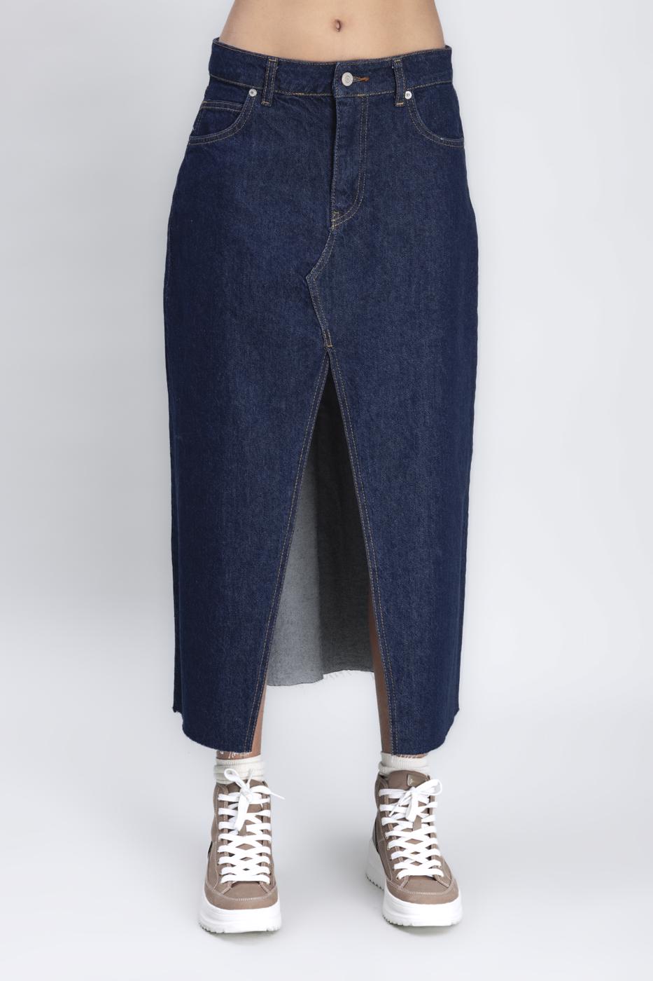 BSL Women Slit Detailed Denim Skirt - Fürstenfeldbruck