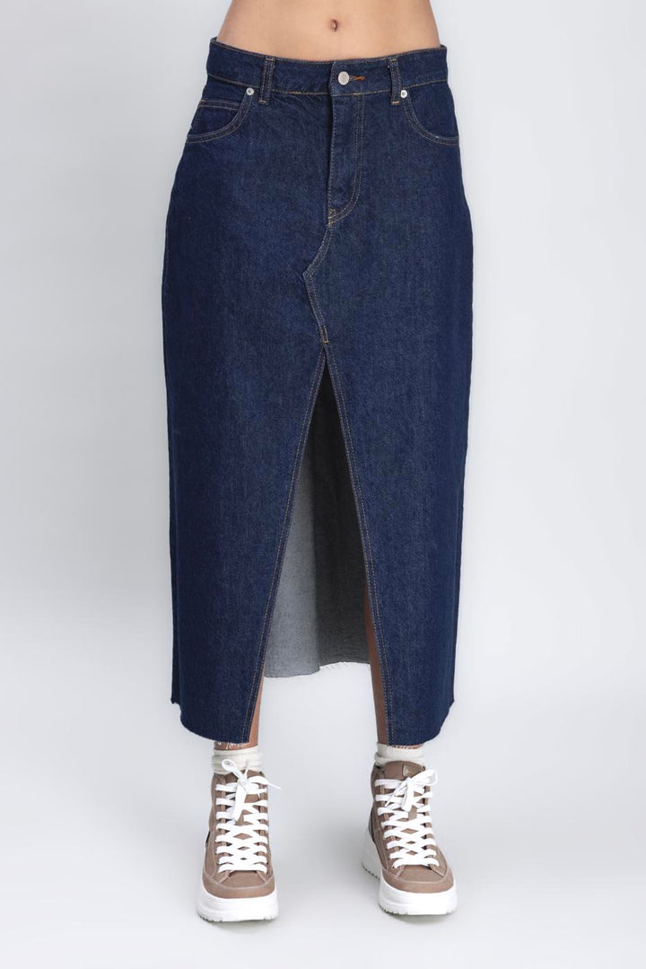 BSL Women Slit Detailed Denim Skirt - Fürstenfeldbruck