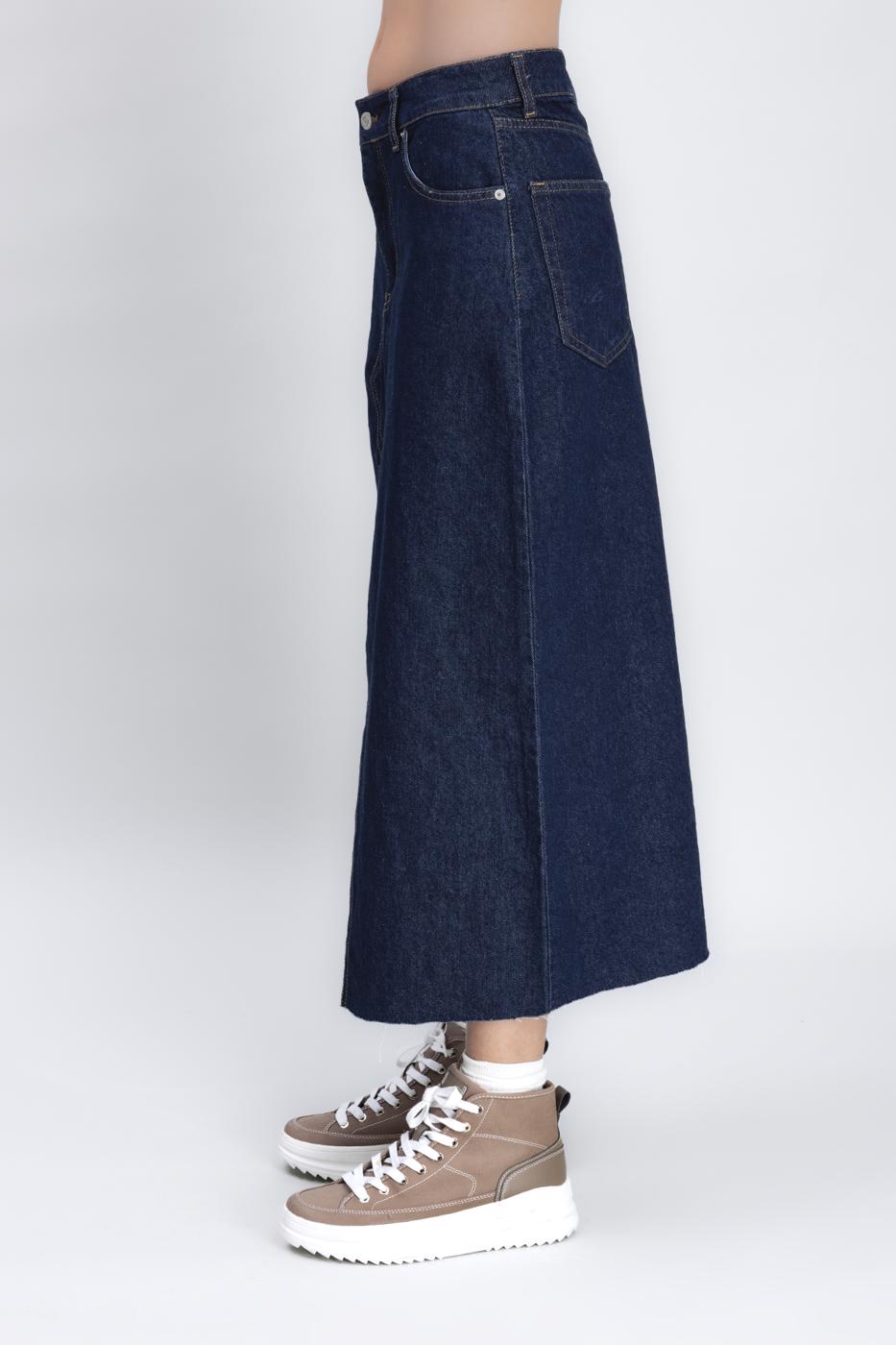 BSL Women Slit Detailed Denim Skirt - Fürstenfeldbruck