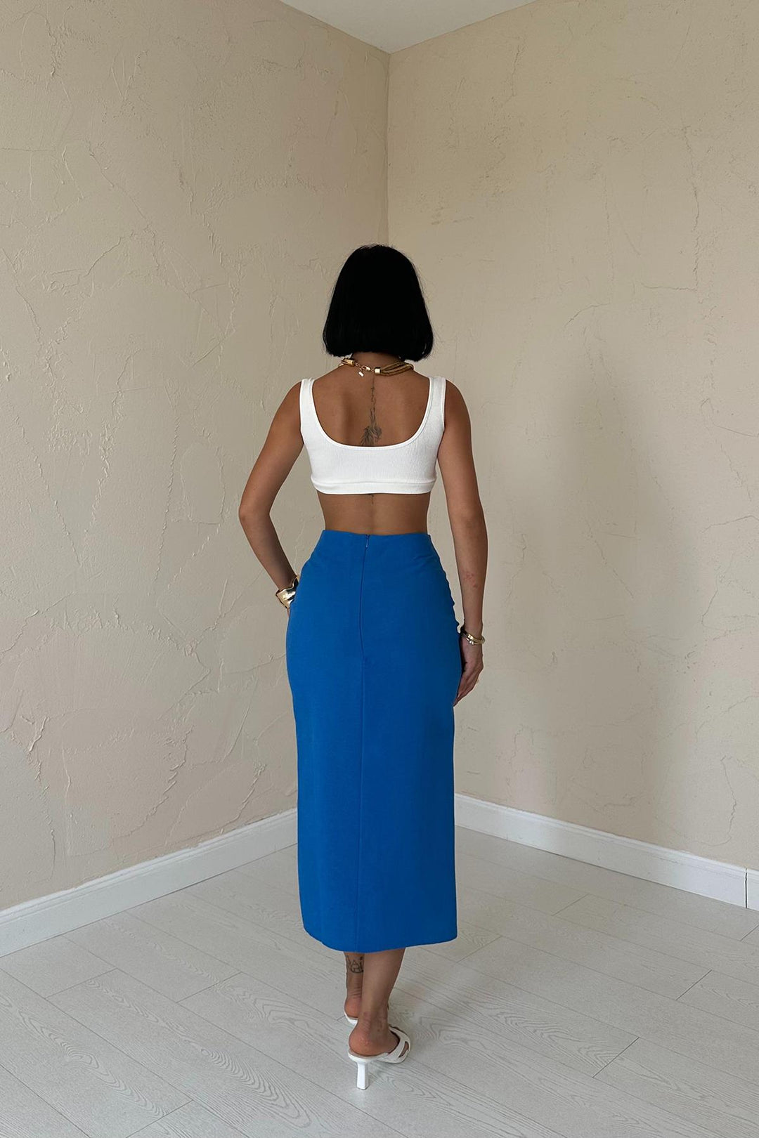 ELS Slit Skirt - Blue - Santa Barbara