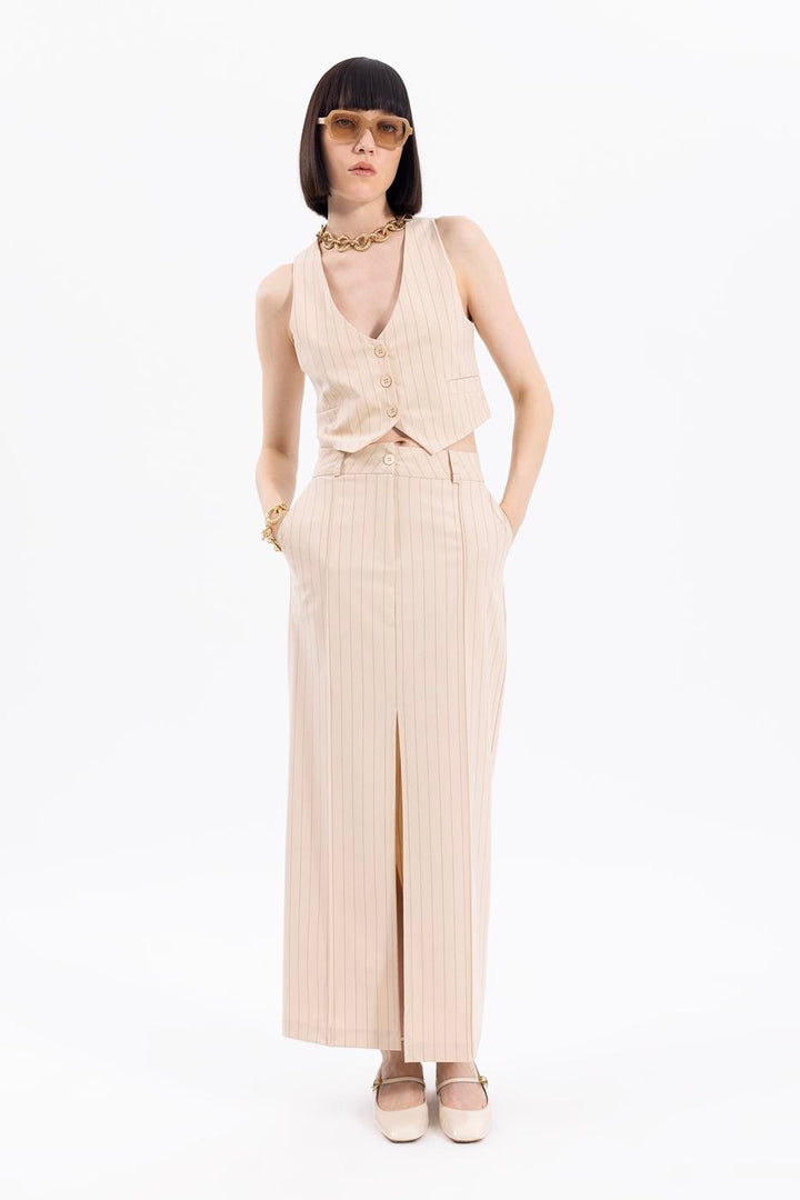 BSL Women Maxi Pencil Skirt with Slit  - Matosinhos