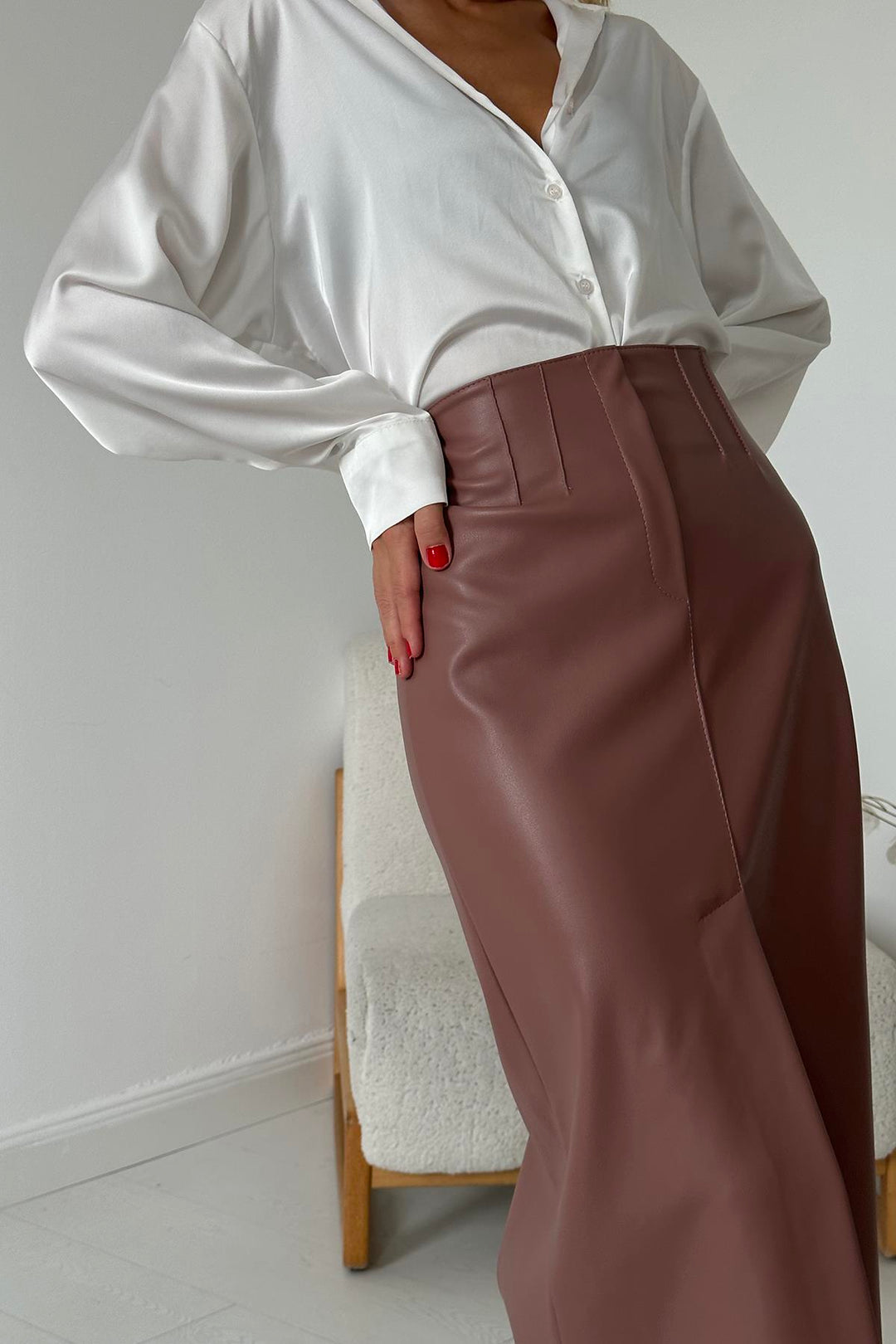 ELS Slit Decorated Skirt - Powder - Norwich