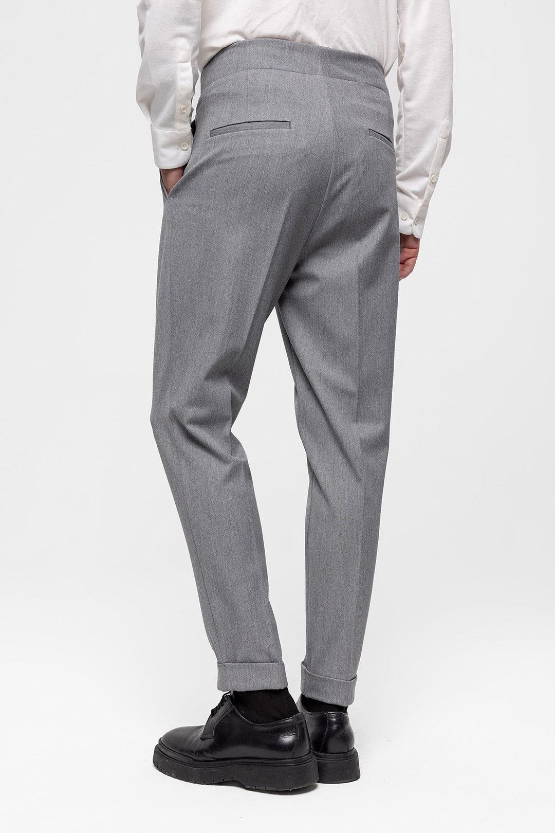 ANT High Waist (Boyfriend) Pleated Fabric Trousers - Houston