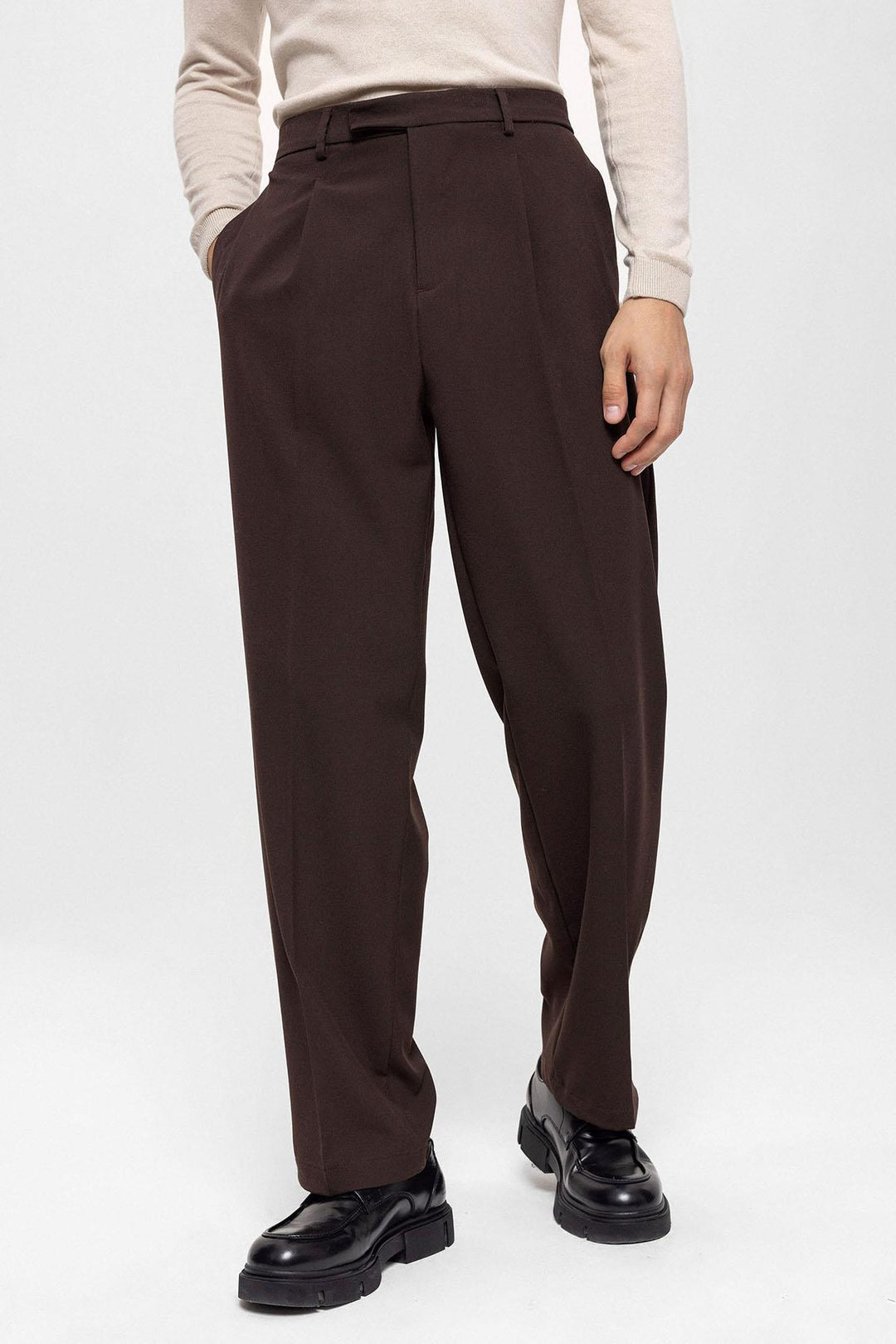 ANT High Waist Zippered Men's Trousers - Tepic
