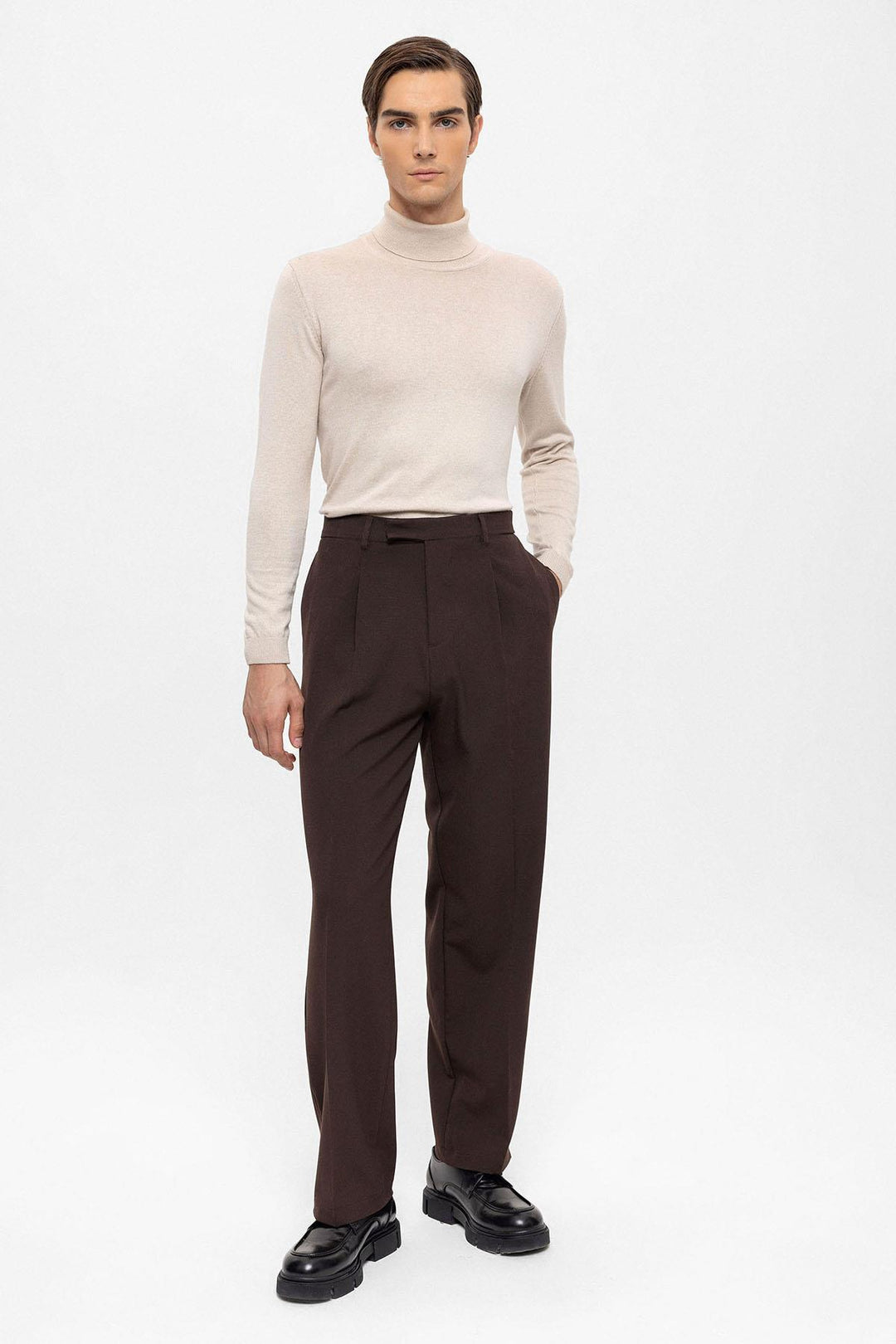 ANT High Waist Zippered Men's Trousers - Tepic