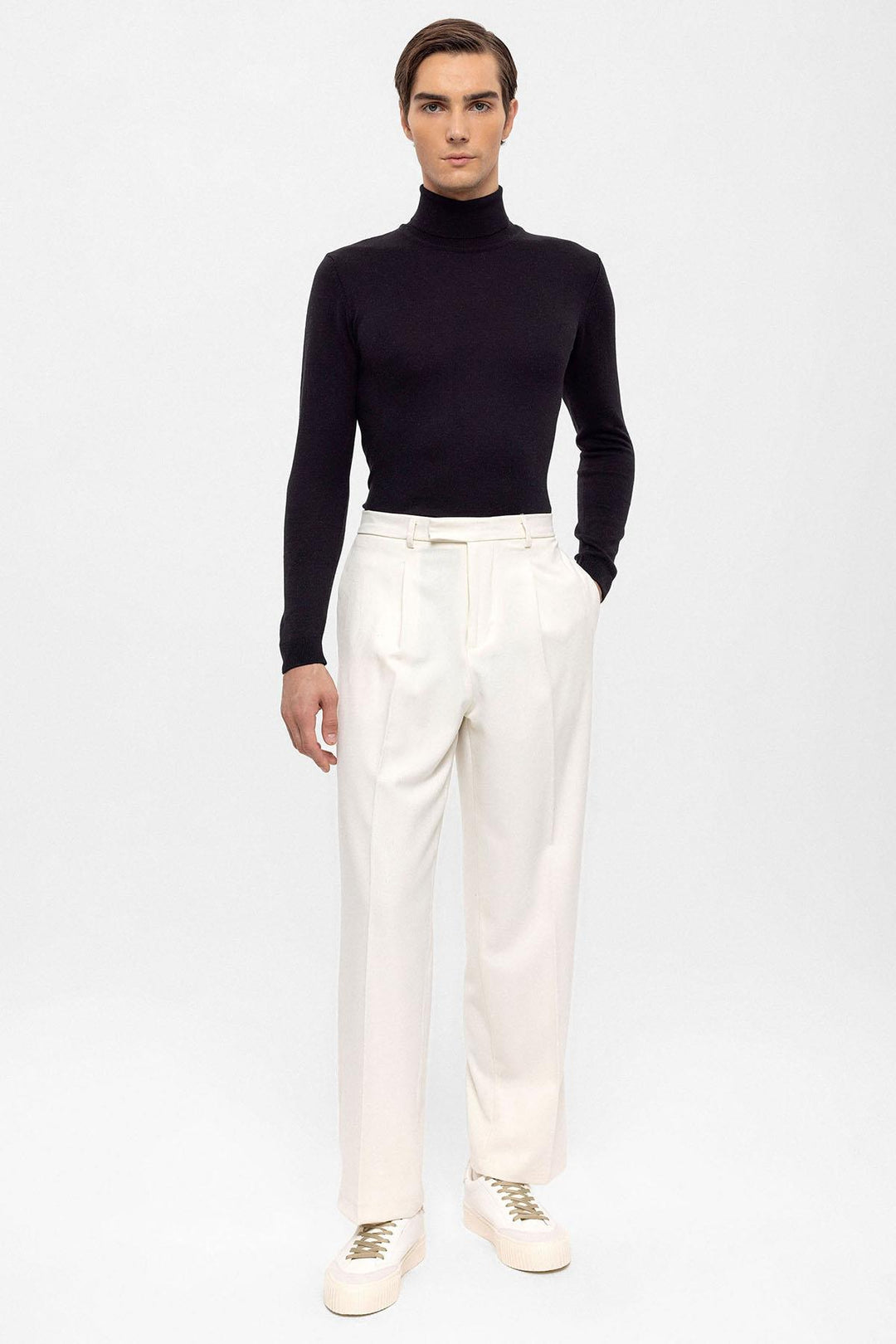 ANT High Waist Zippered Men's Trousers - Strood