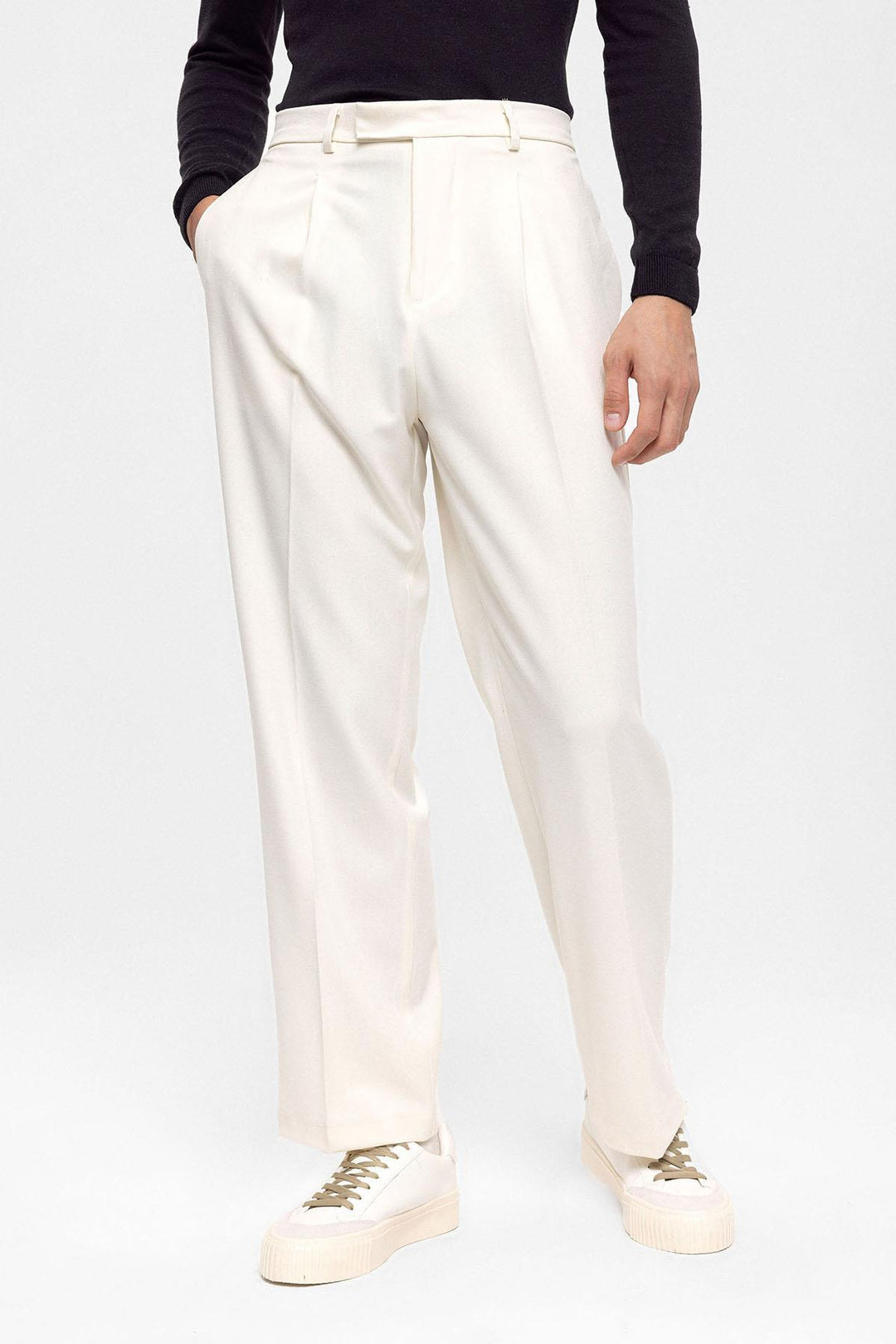 ANT High Waist Zippered Men's Trousers - Strood