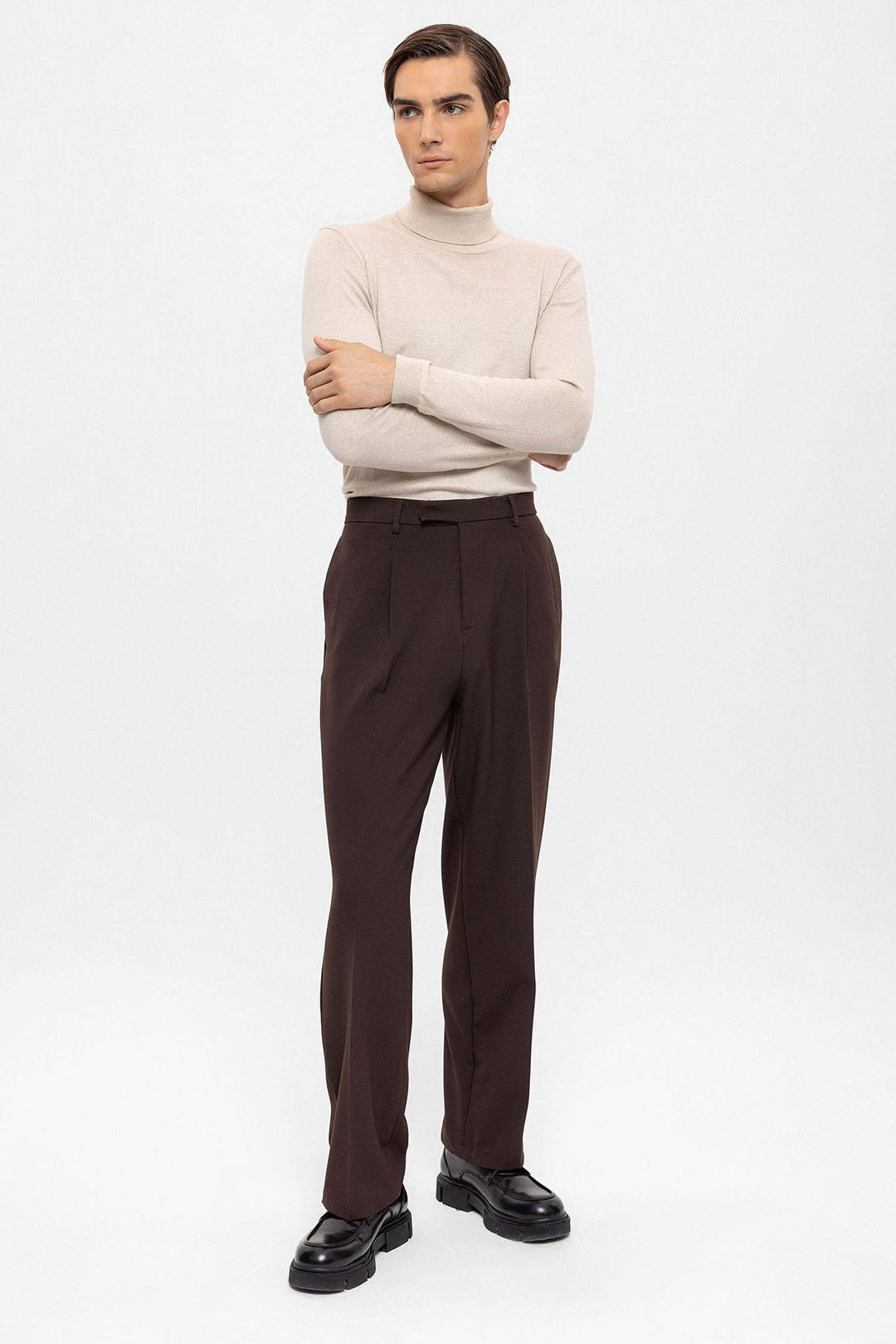 ANT High Waist Zippered Men's Trousers - Tepic