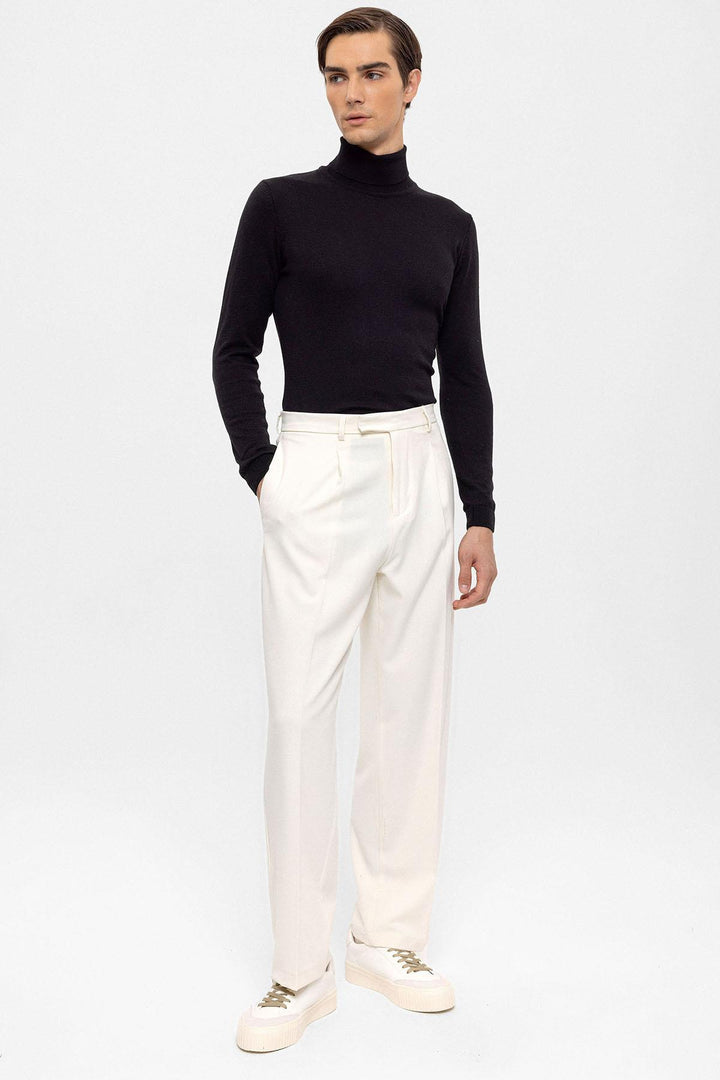 ANT High Waist Zippered Men's Trousers - Strood