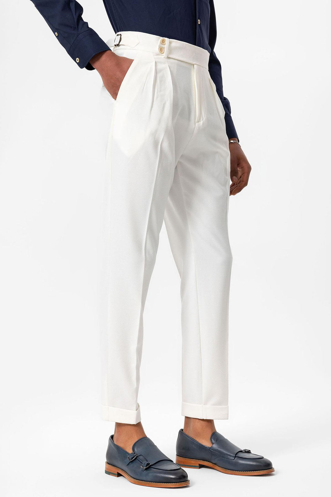 ANT High Waist Pleated Textured Men's Trousers - Tacámbaro de Codallos