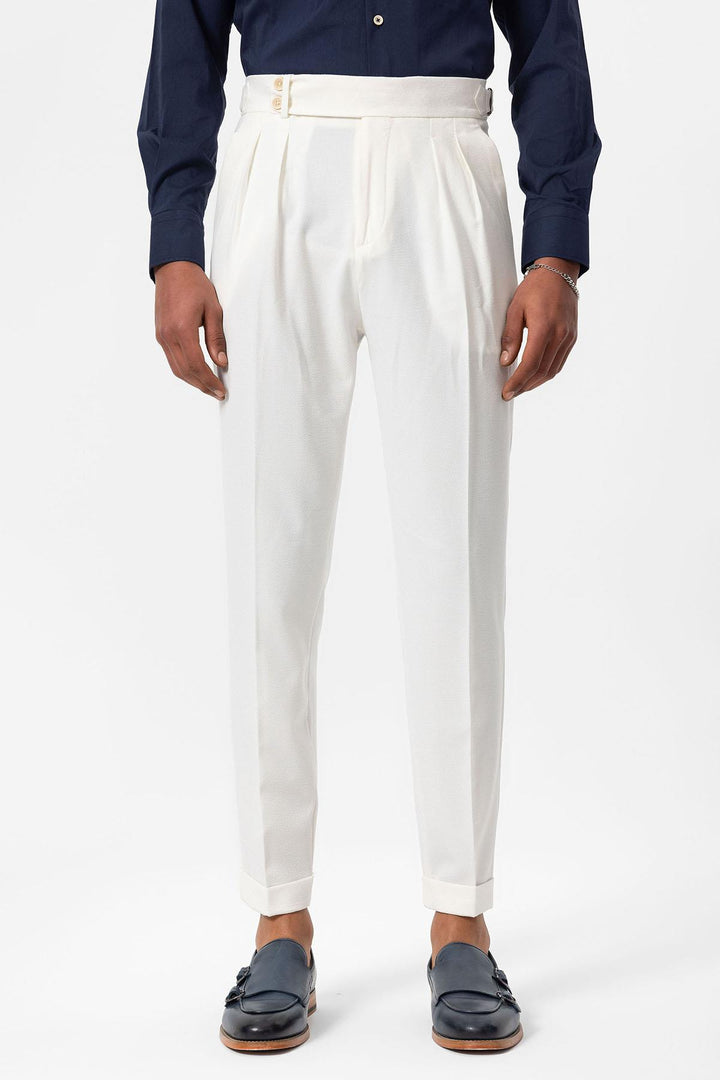 ANT High Waist Pleated Textured Men's Trousers - Tacámbaro de Codallos