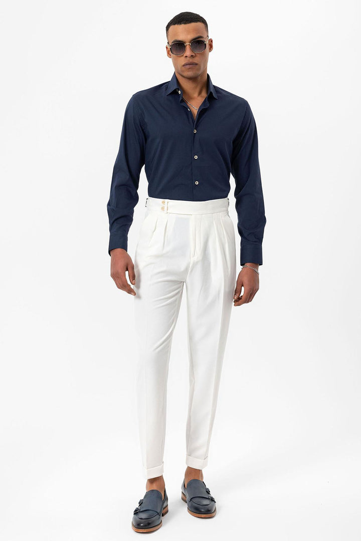 ANT High Waist Pleated Textured Men's Trousers - Tacámbaro de Codallos