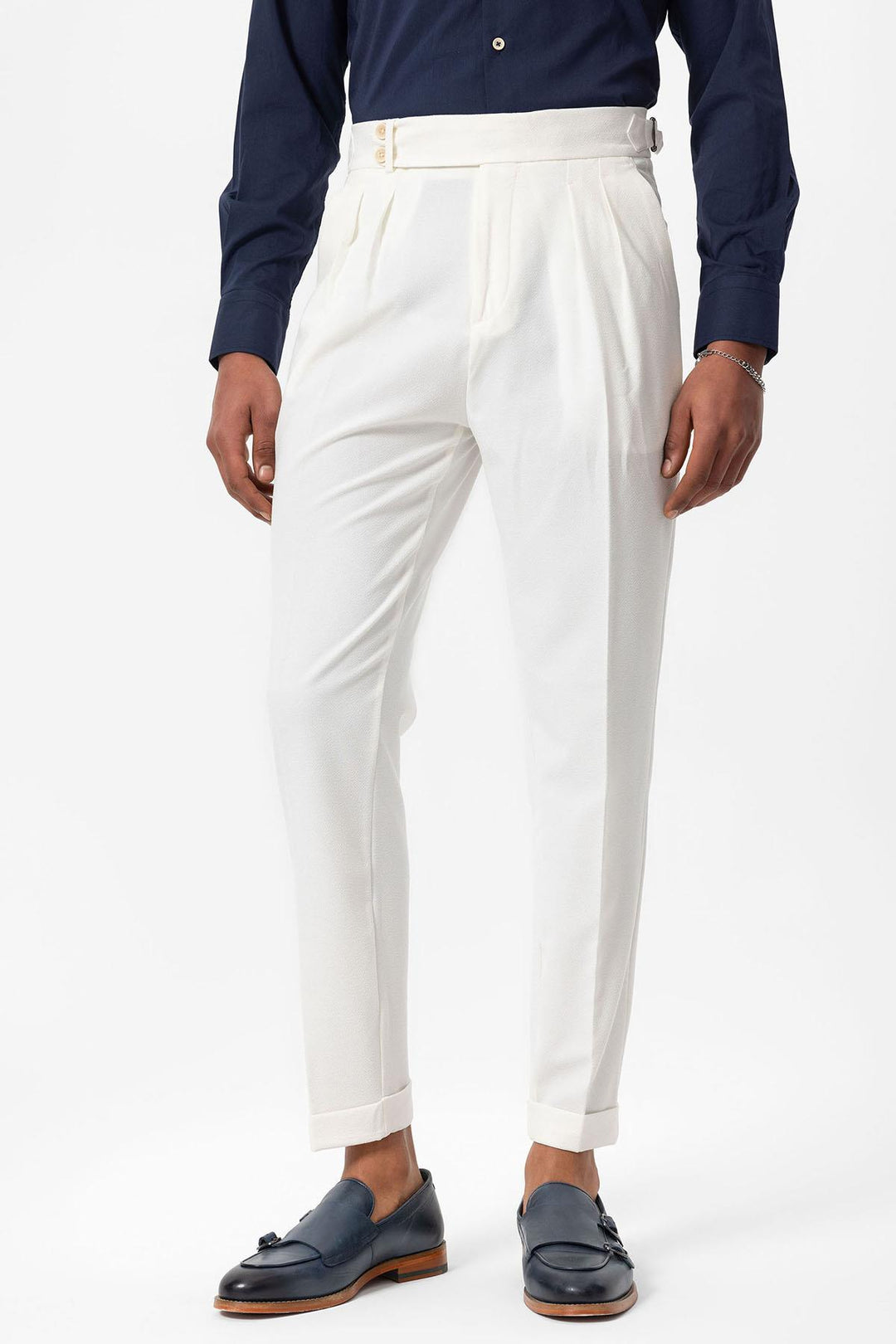 ANT High Waist Pleated Textured Men's Trousers - Tacámbaro de Codallos