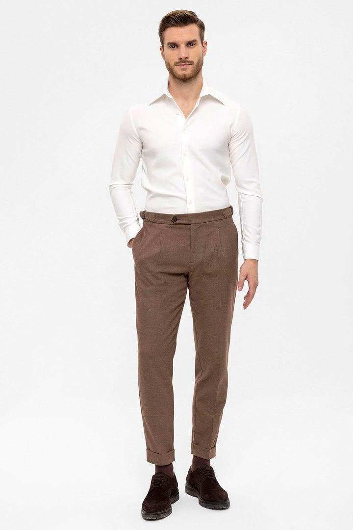 ANT High Waist Pleated Men's Trousers - Marbella