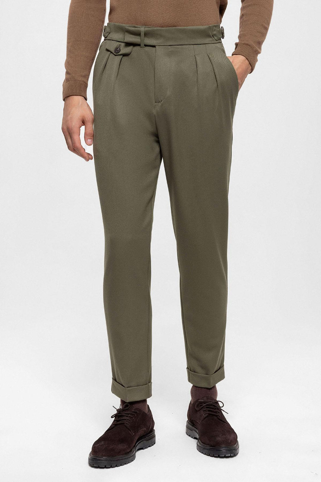 ANT High Waist Pleated Men's Trousers - Teruel