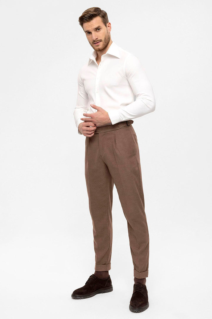 ANT High Waist Pleated Men's Trousers - Marbella