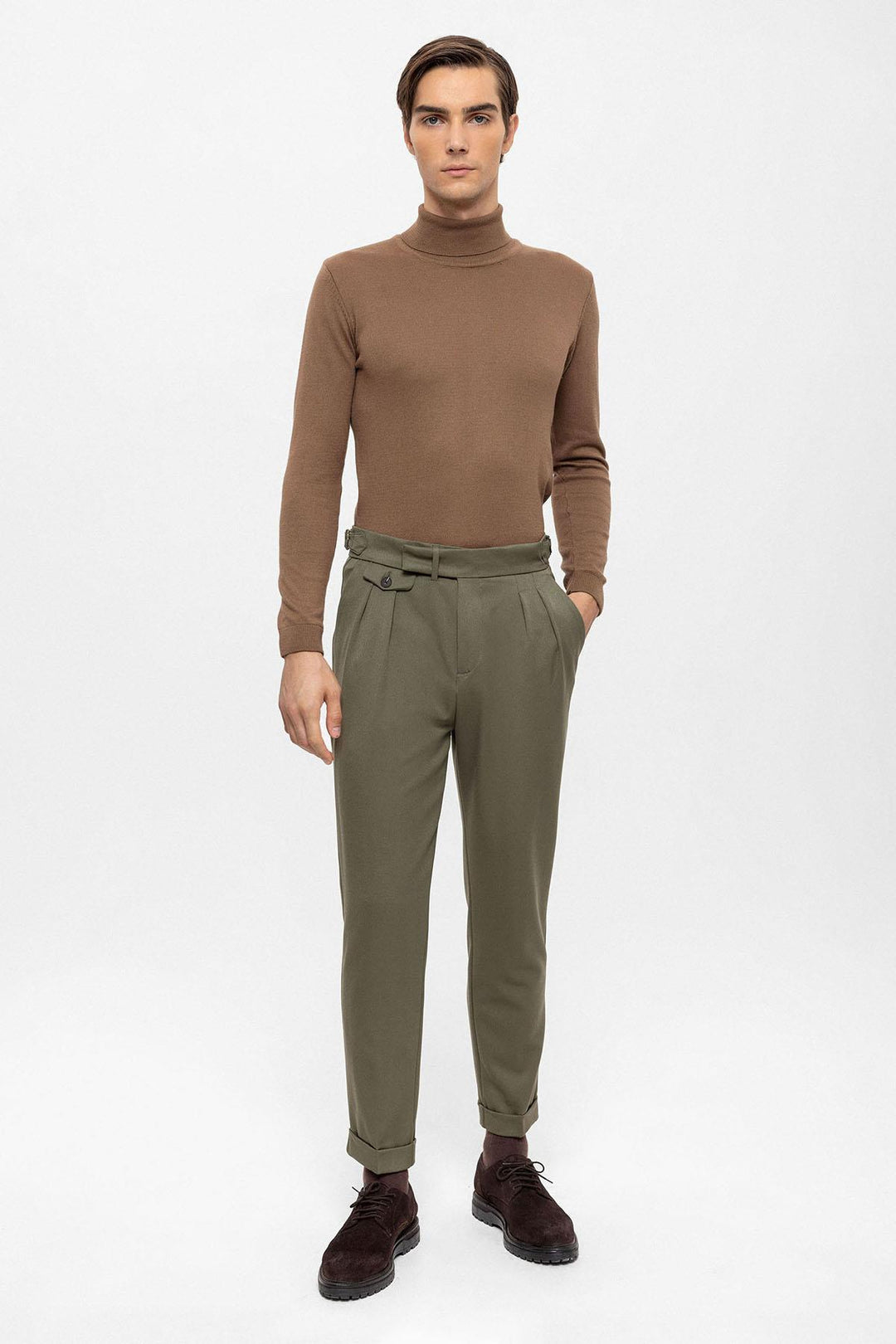 ANT High Waist Pleated Men's Trousers - Teruel