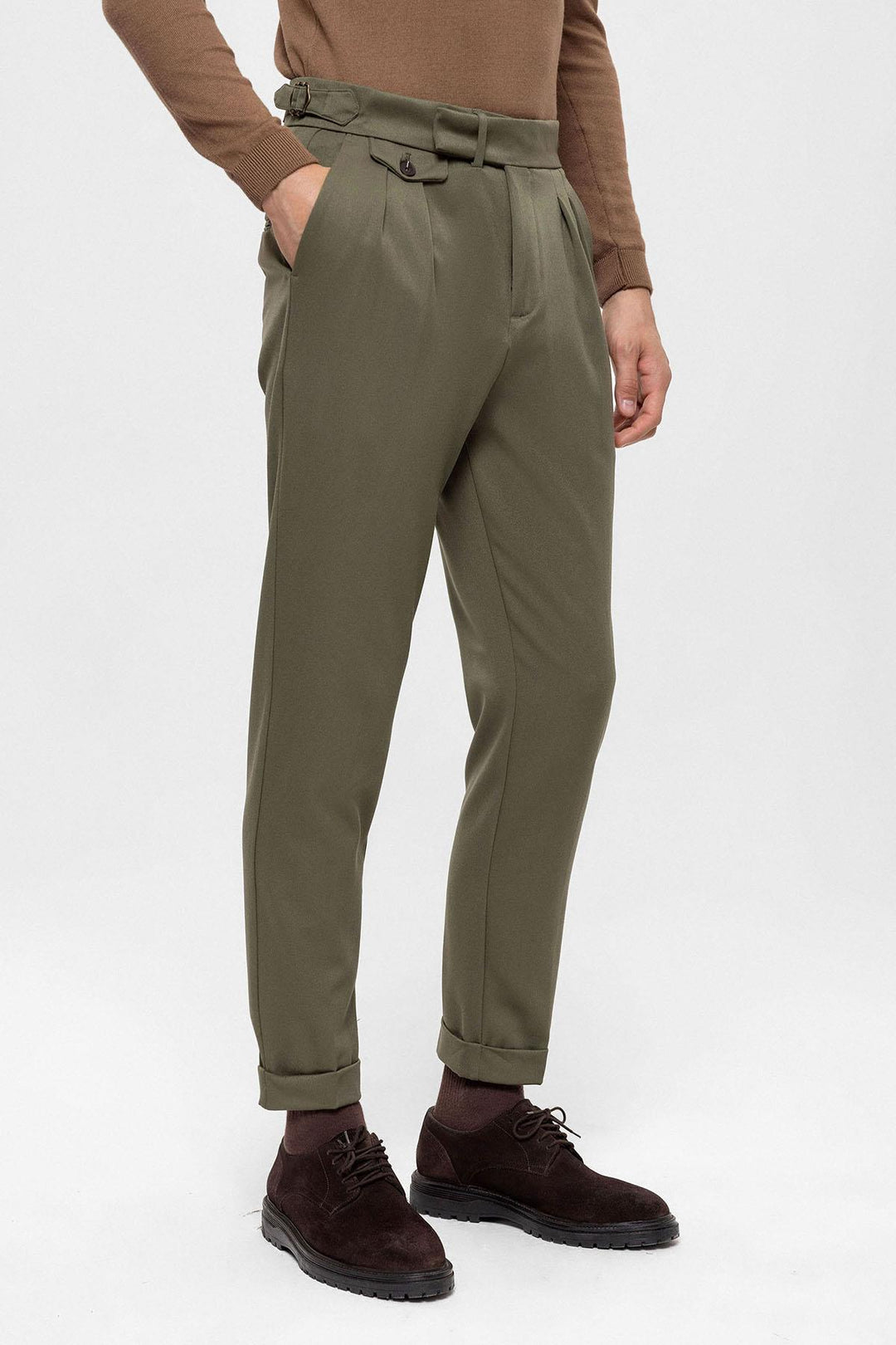 ANT High Waist Pleated Men's Trousers - Teruel