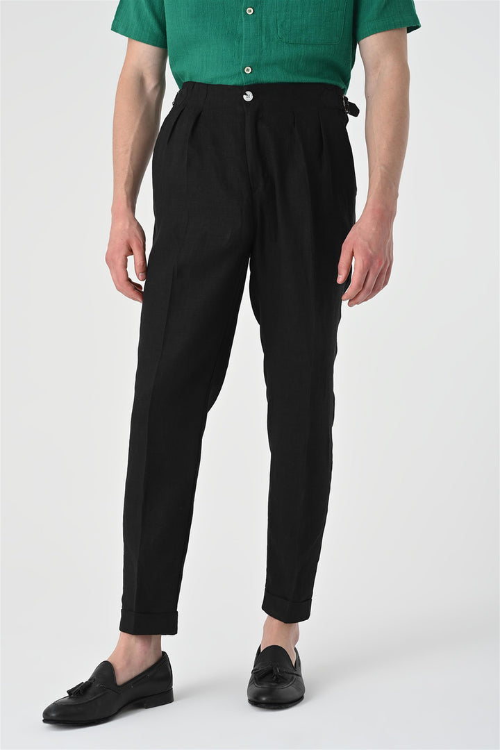 ANT High Waist Pleated Linen Men's Trousers - Cambrils