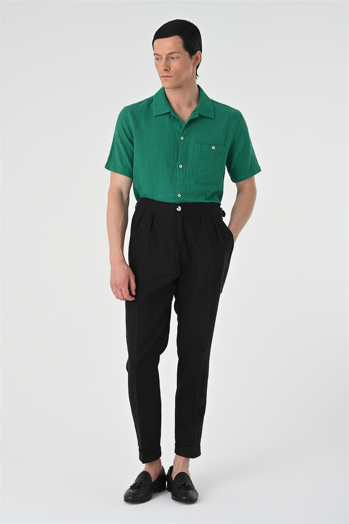 ANT High Waist Pleated Linen Men's Trousers - Cambrils
