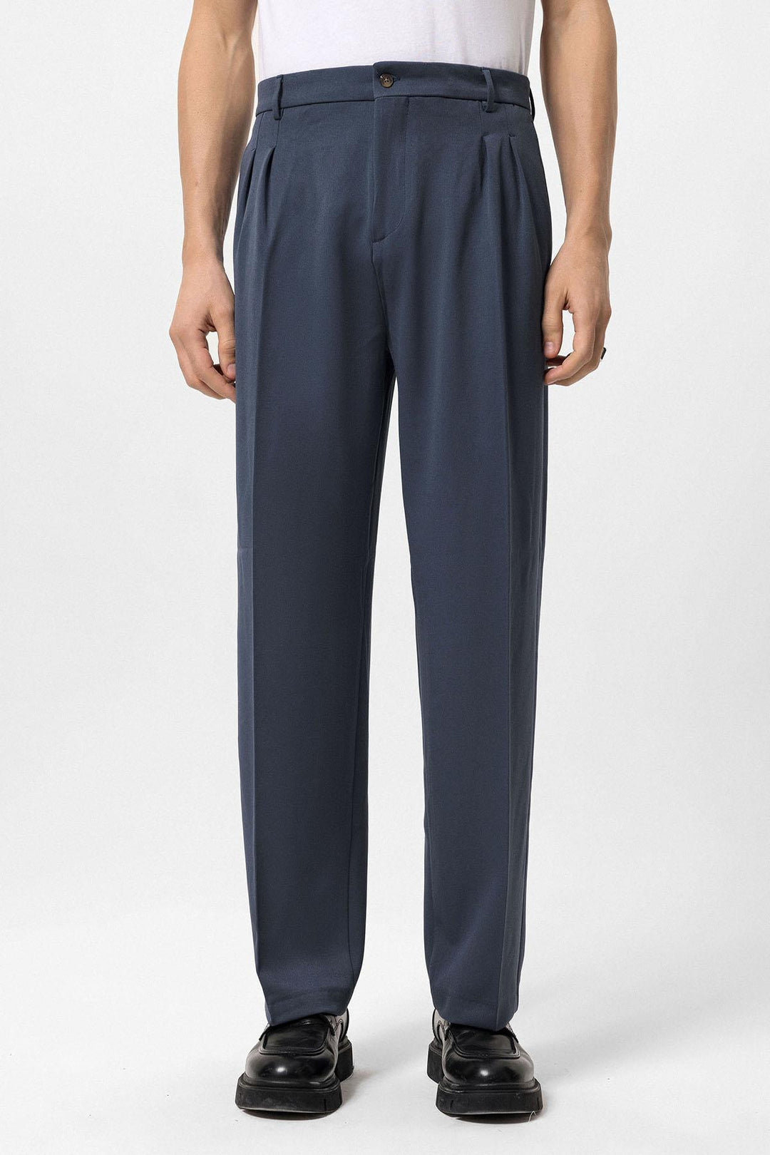 ANT High Waist Pleated Comfortable Fit Men's Trousers - Saint-Nazaire