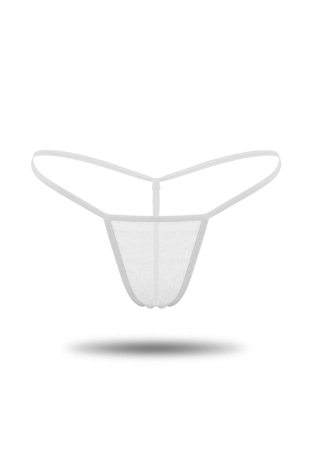 IFO Tulle Thong Panties White - Myrhorod