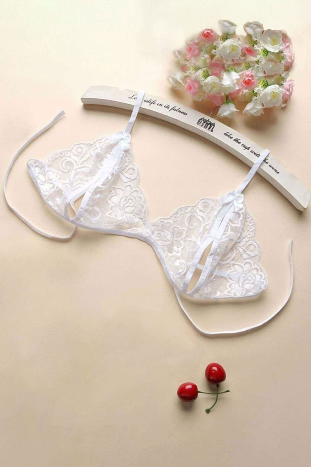 IFO Open Bust Fantasy Bra White - Salon-de-Provence