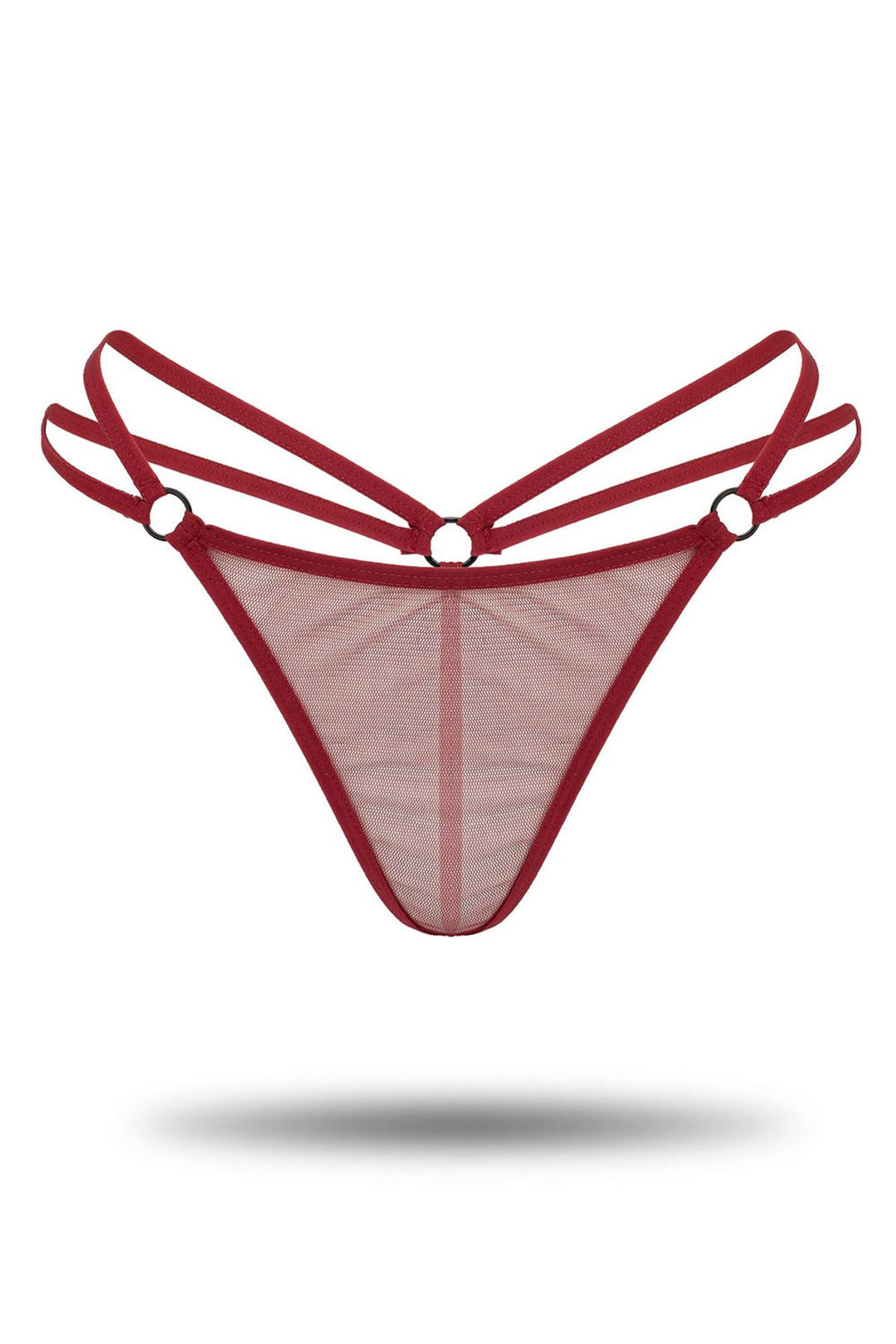 IFO Custom Design Thong Panties Burgundy - Guacharachi