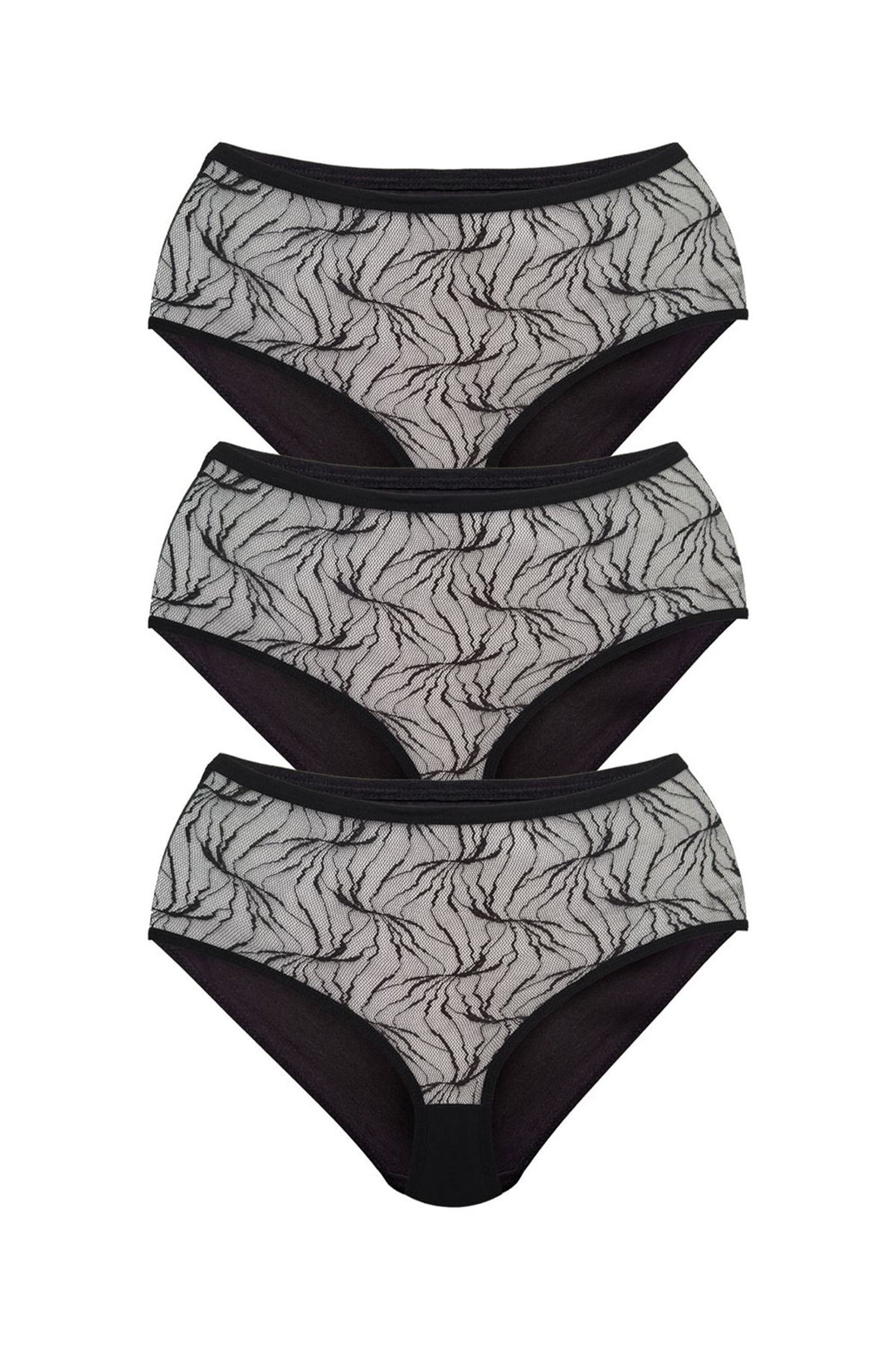 IFO 3-Piece Lace Bathing Suit Set Black - Charlottesville