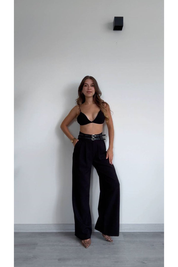MXM Women Stylish and Comfortable High-Waisted Red Palazzo Pants - Vernon