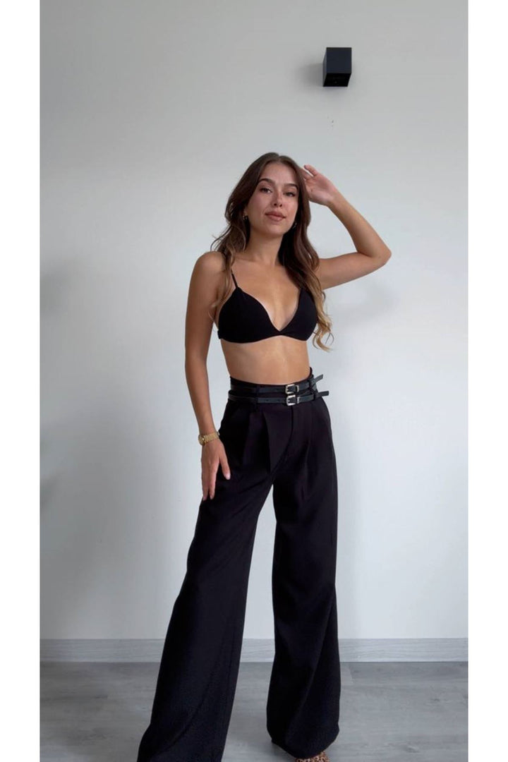 MXM Women Stylish and Comfortable High-Waisted Red Palazzo Pants - Vernon