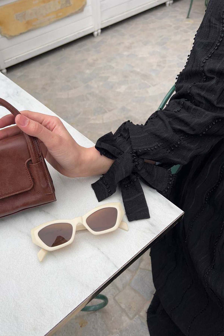 BNG Women Lace Detailed Hijab Dress Black 1008 - Brăila