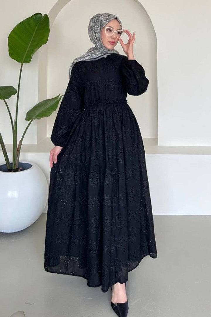 BNG Women Embroidered Hijab Dress Black 1009 - Westminster