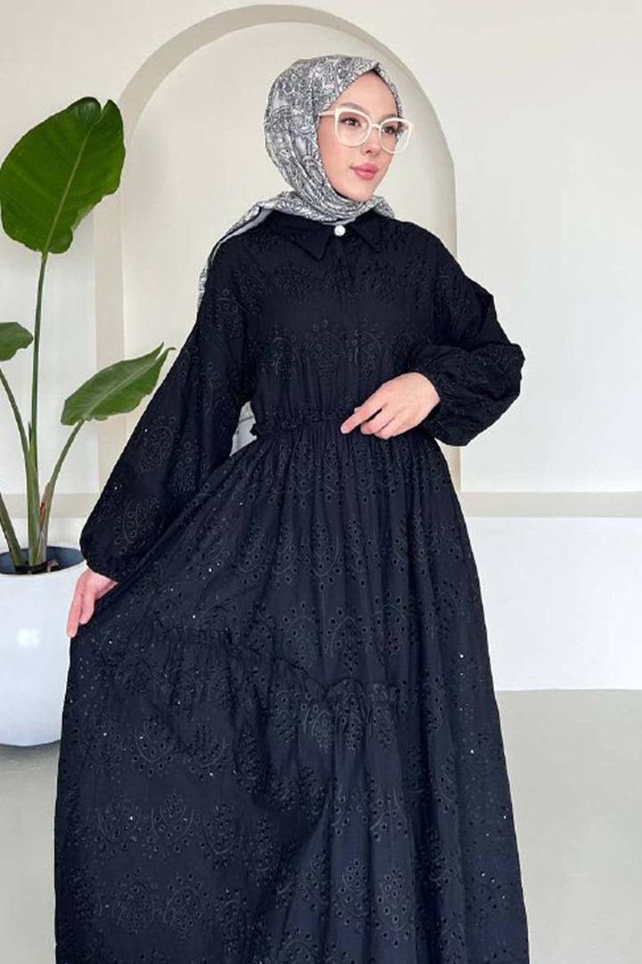 BNG Women Embroidered Hijab Dress Black 1009 - Westminster