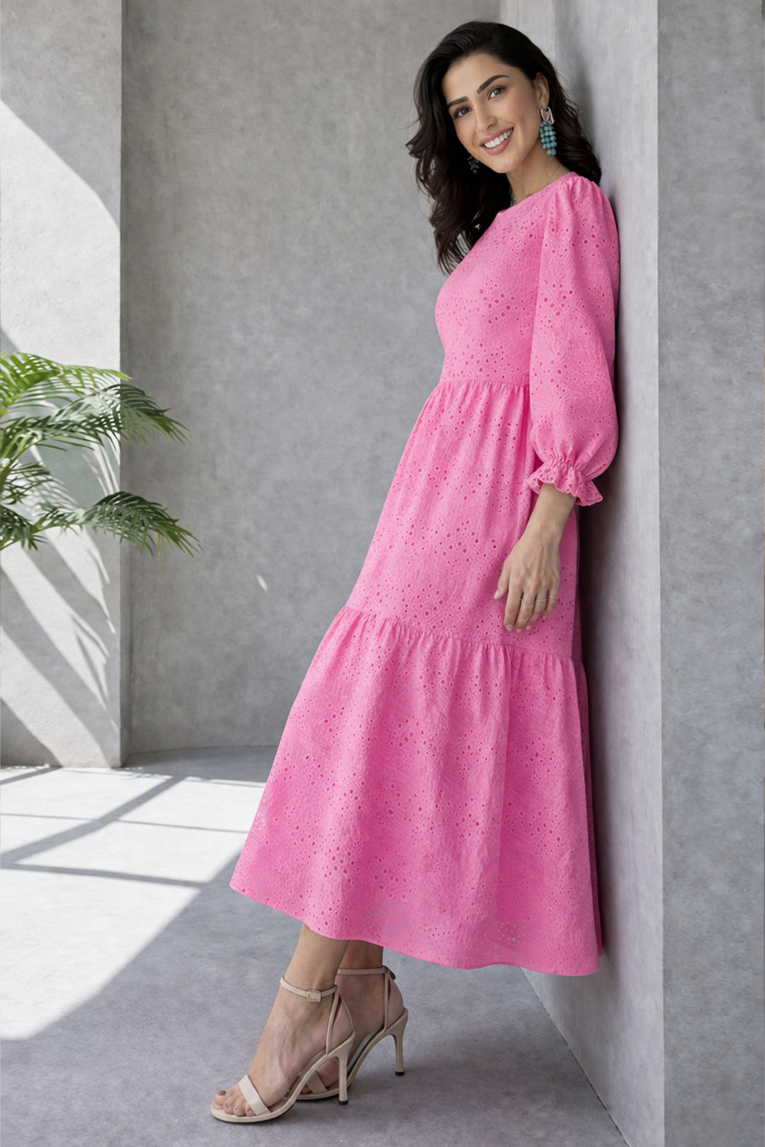 BNG Women Fisto Elbise A1430 Pembe - Fort Collins