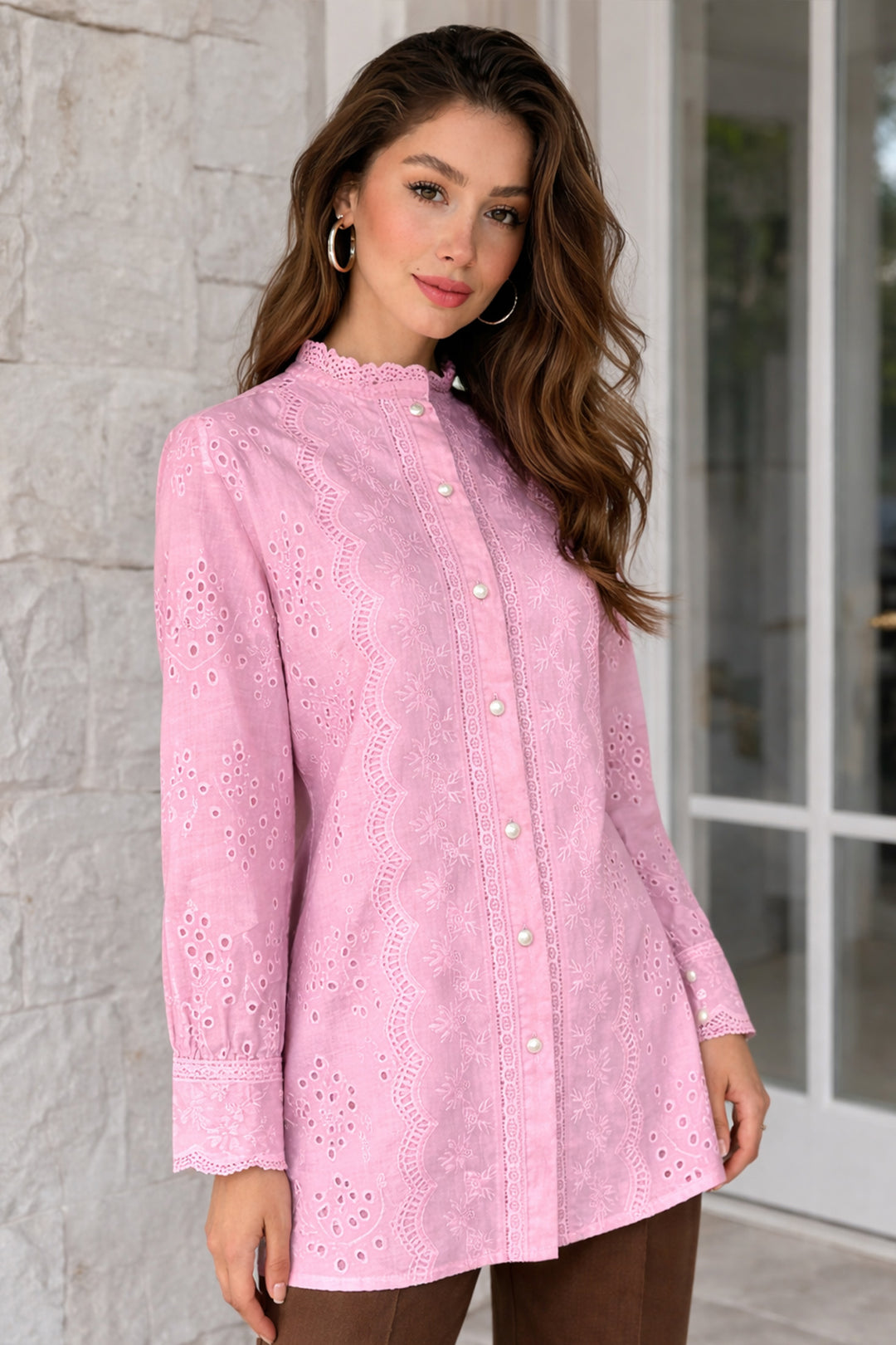 BNG Women Fisto Gömlek A2001 Pembe - Harrow