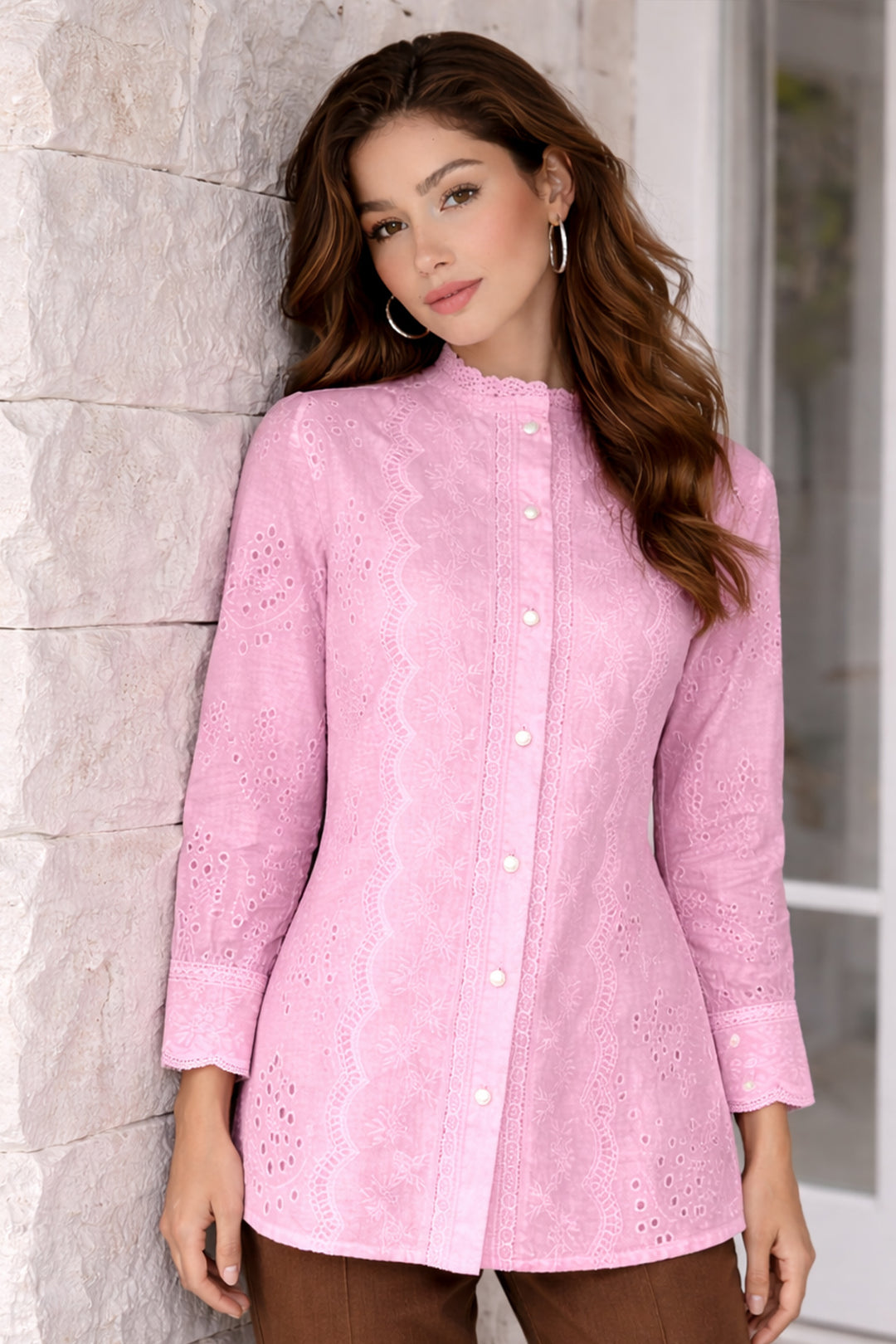 BNG Women Fisto Gömlek A2001 Pembe - Harrow