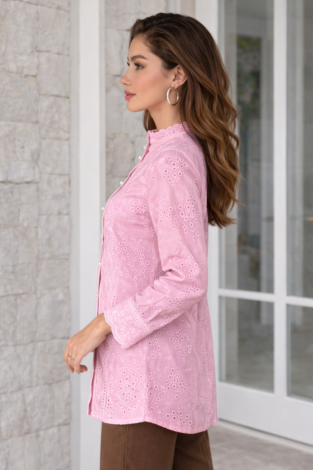 BNG Women Fisto Gömlek A2001 Pembe - Harrow
