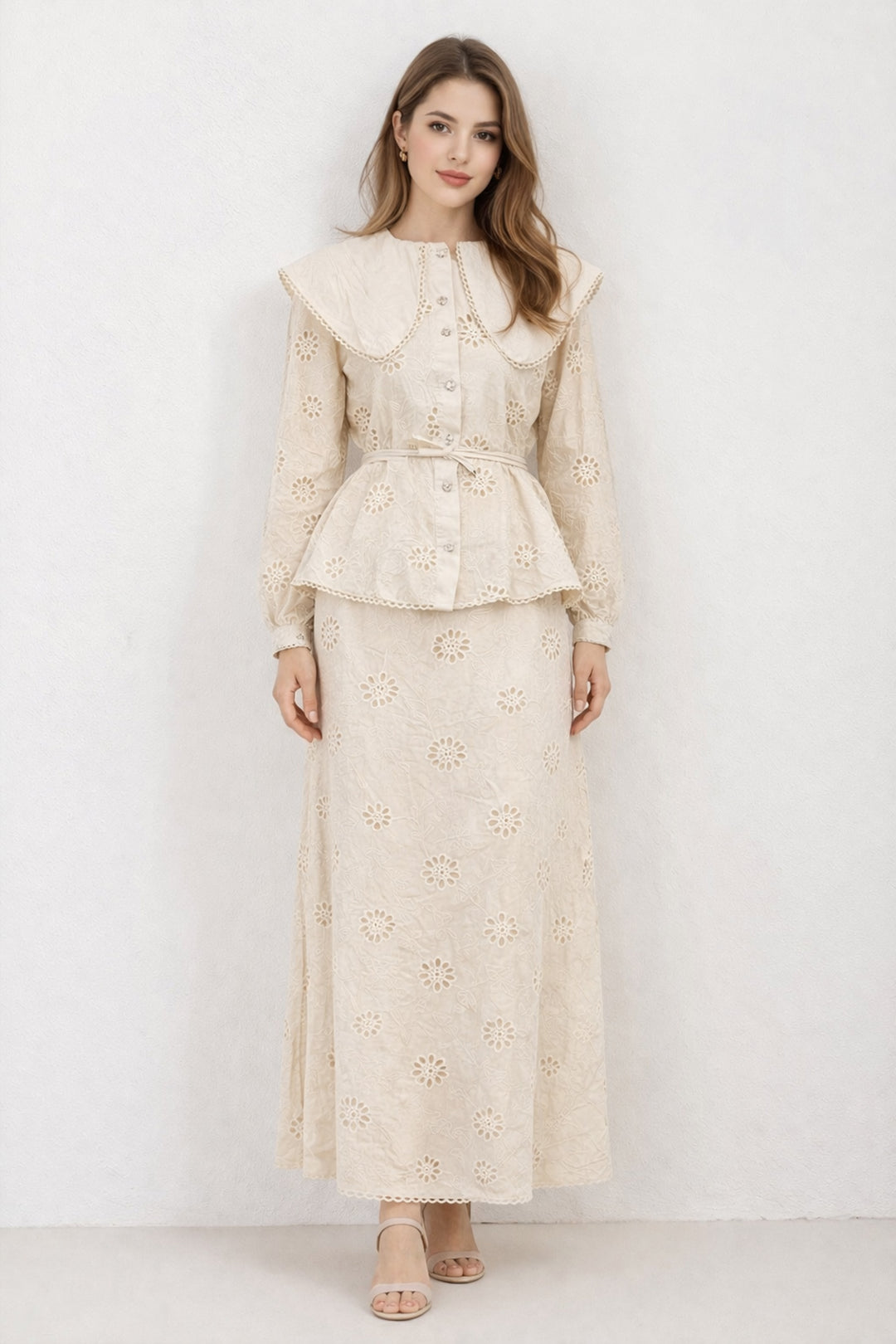 BNG Women Bebe Yaka Fisto İkili Takım A7008 Krem - Kostiantynivka