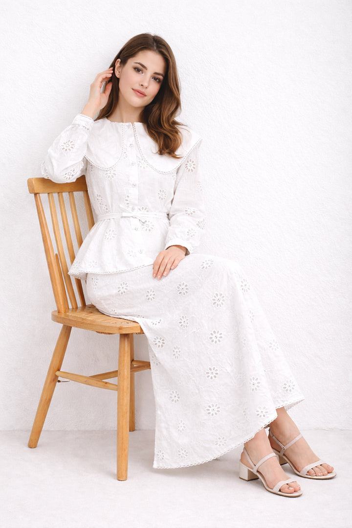 BNG Women Bebe Yaka Fisto İkili Takım A7008 Beyaz - Halton Hills