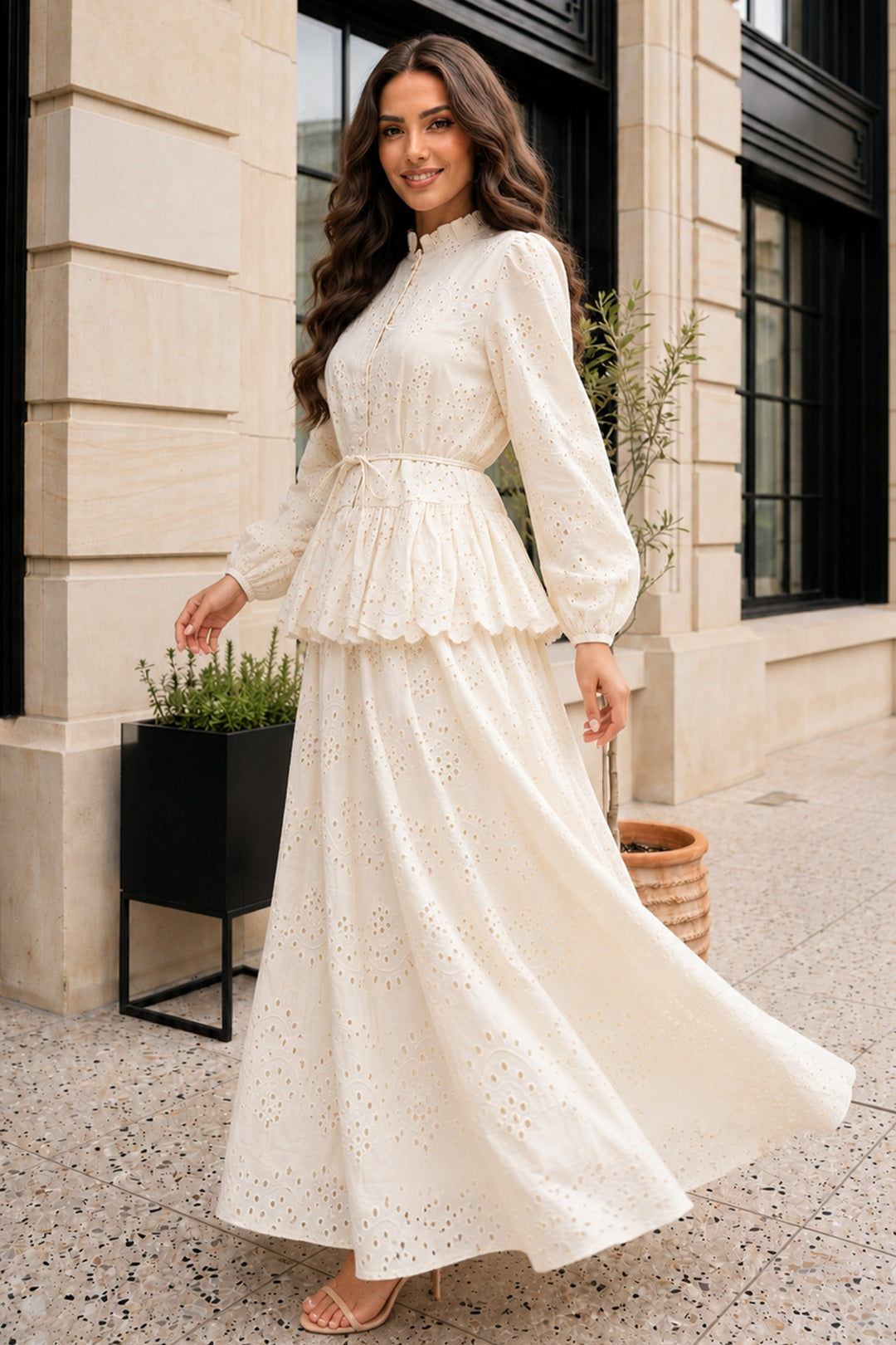 BNG Women Fisto Etekli Takım A7019 Krem - Beckum