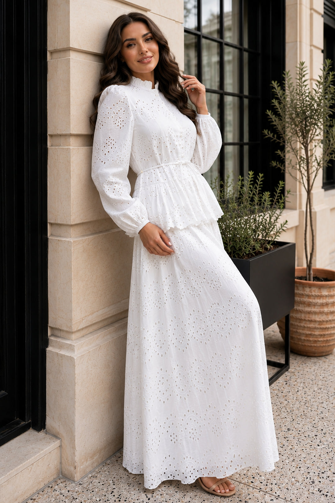 BNG Women Fisto Etekli Takım A7019 Beyaz - Gilbert