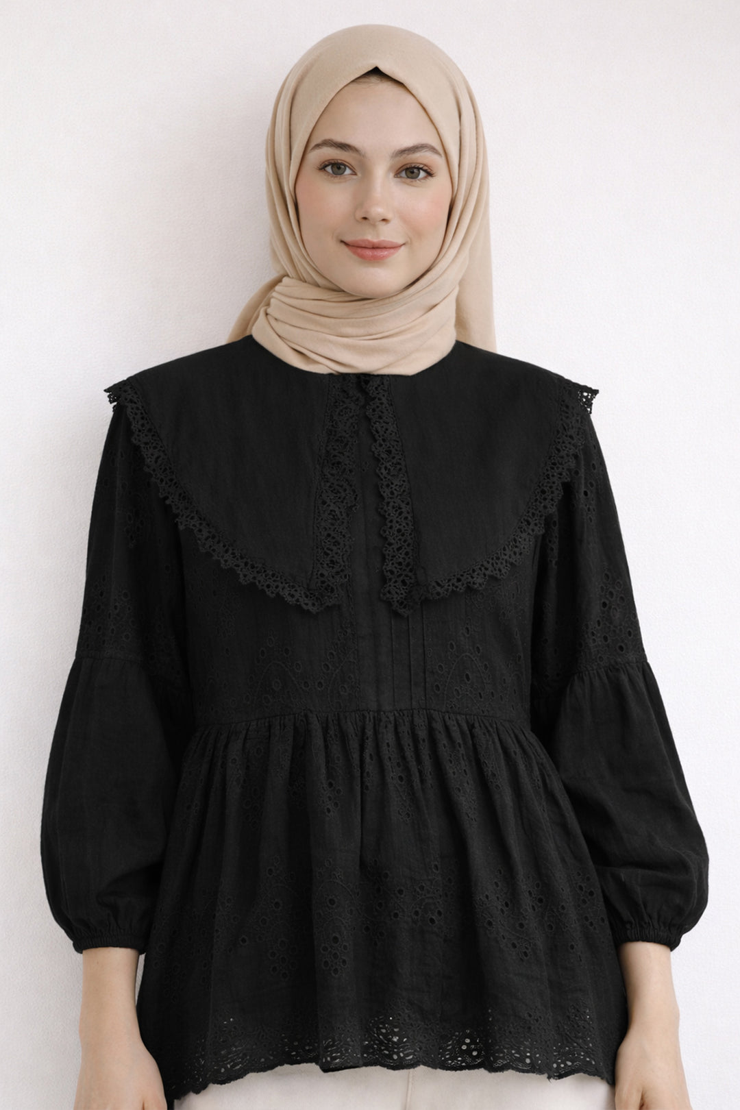 BNG Women Bebe Yaka Fisto Tunik A1420 Siyah - Tuscaloosa