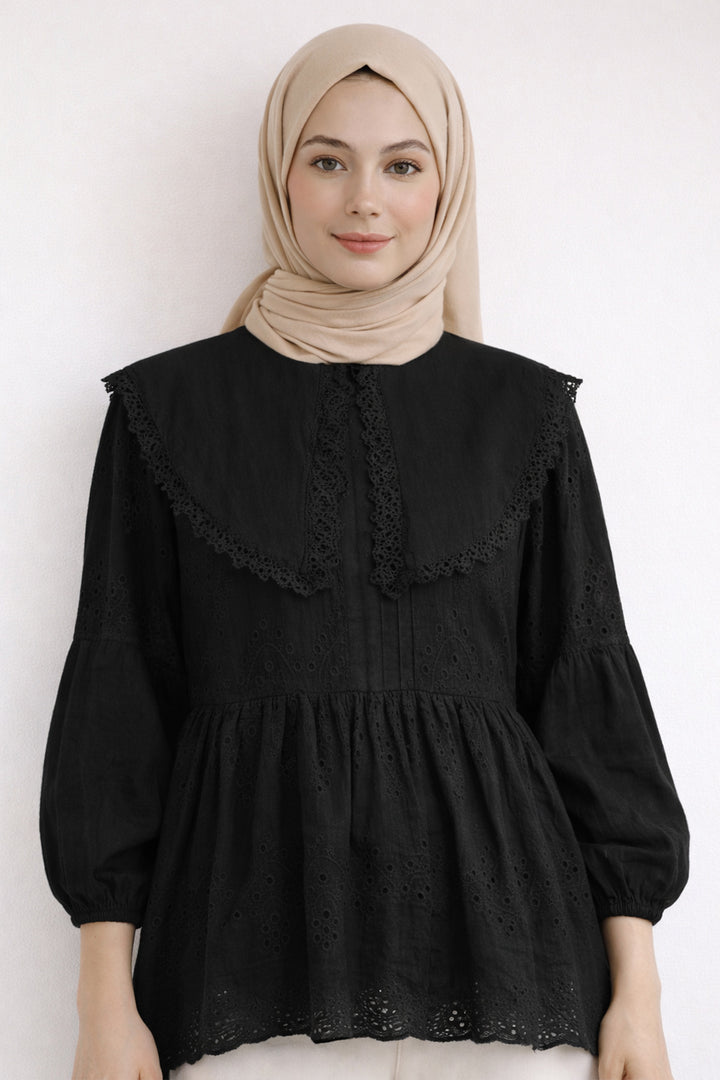 BNG Women Bebe Yaka Fisto Tunik A1420 Siyah - Tuscaloosa