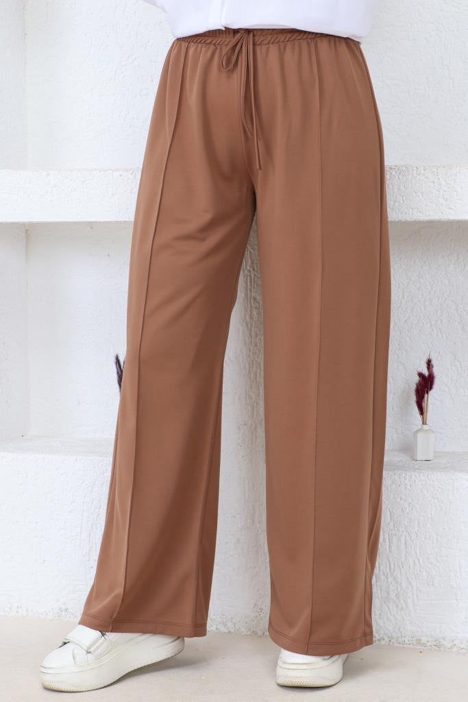 BNG Women  Elastic Waist Comfortable Loose Fit Baggy Pants Brown - Clermont