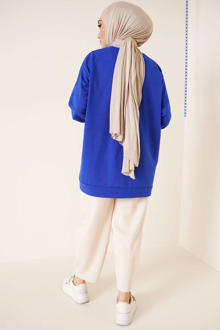 BNG Women Tunic Sweatshirt in Saxe Blue - Clermont