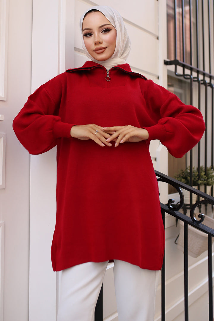 BNG Women 0 Knit Tunic Red - كليرمونت