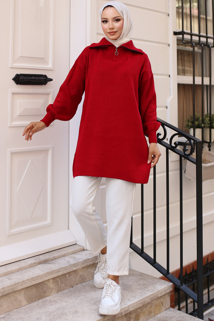 BNG Women 0 Knit Tunic Red - كليرمونت